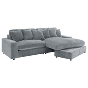 Blaine Upholstered Reversible Chaise Sectional Sofa Fog - detail 3