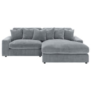 Blaine Upholstered Reversible Chaise Sectional Sofa Fog - detail 4