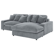 Blaine Upholstered Reversible Chaise Sectional Sofa Fog - detail 5