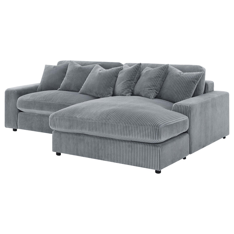 Blaine Upholstered Reversible Chaise Sectional Sofa Fog - detail 5