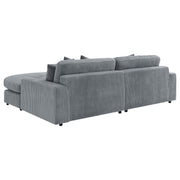 Blaine Upholstered Reversible Chaise Sectional Sofa Fog - detail 6