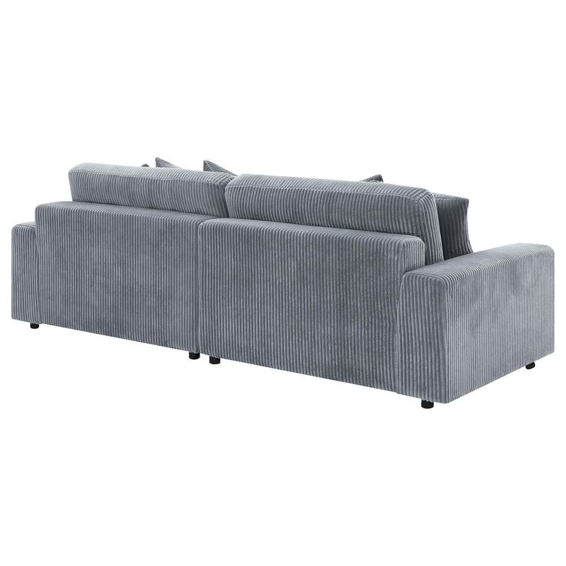 Blaine Upholstered Reversible Chaise Sectional Sofa Fog - detail 7