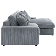 Blaine Upholstered Reversible Chaise Sectional Sofa Fog - detail 8