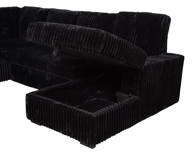 Devonshire Sleeper Sectional Sofa Storage Chaise
