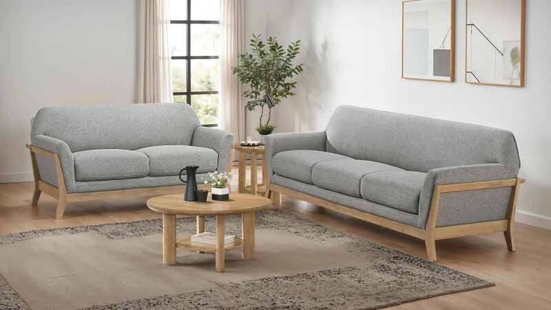 Vaughn 2-piece Fabric Upholstered Flared Arm Sofa Set
