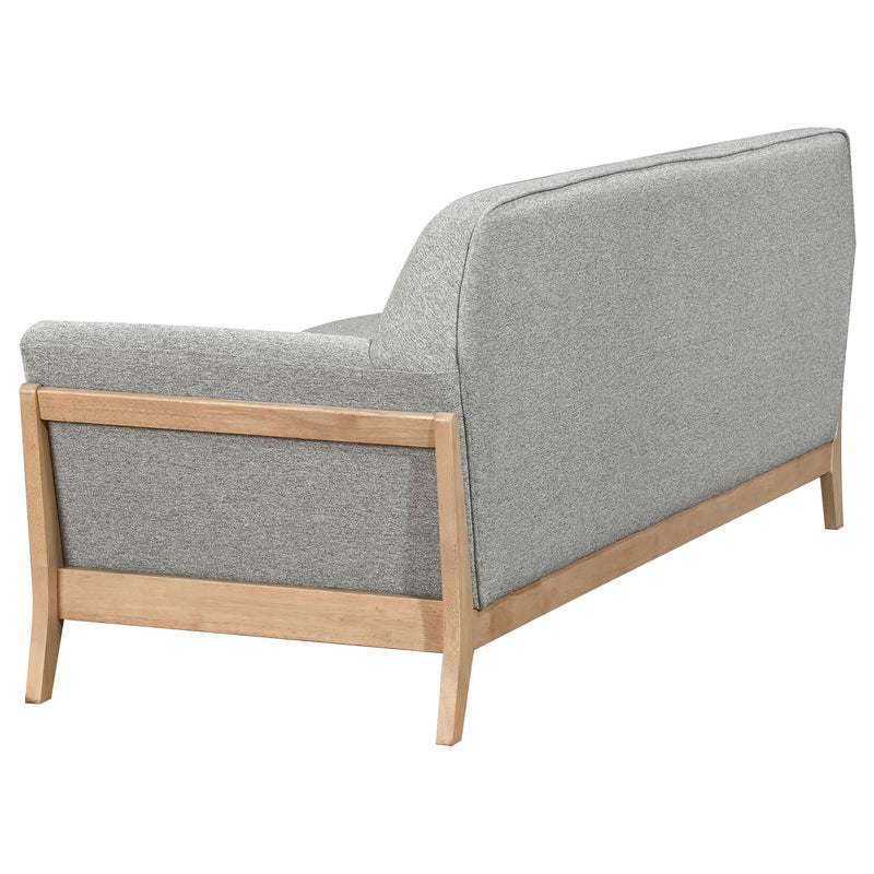 Vaughn 3-piece Fabric Upholstered Flared Arm Sofa Set Grey - detail 5