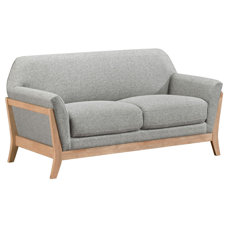 Vaughn 3-piece Fabric Upholstered Flared Arm Sofa Set Grey - detail 7