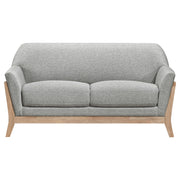 Vaughn 3-piece Fabric Upholstered Flared Arm Sofa Set Grey - detail 8