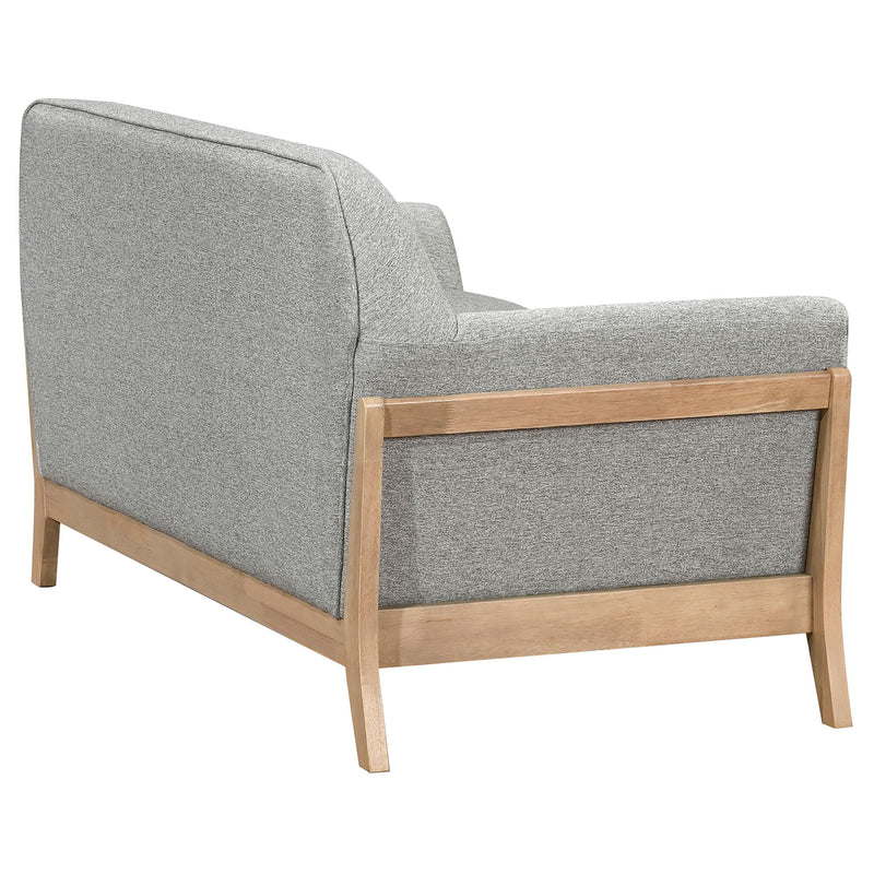 Vaughn 3-piece Fabric Upholstered Flared Arm Sofa Set Grey - detail 9