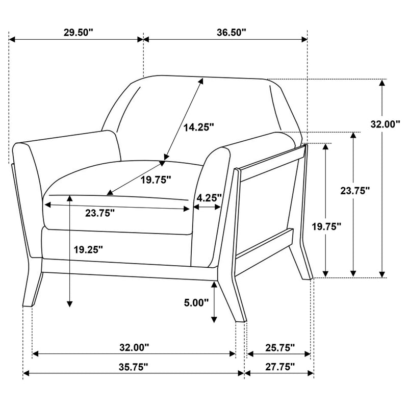 Vaughn 3-piece Fabric Upholstered Flared Arm Sofa Set