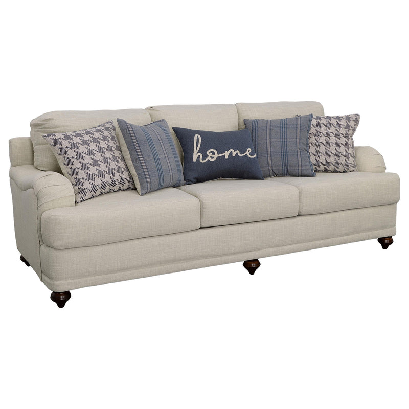Glenn 2-piece Upholstered Sofa Set Light Grey and