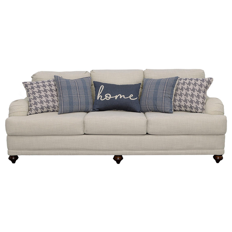 Glenn 2-piece Upholstered Sofa Set Light Grey and