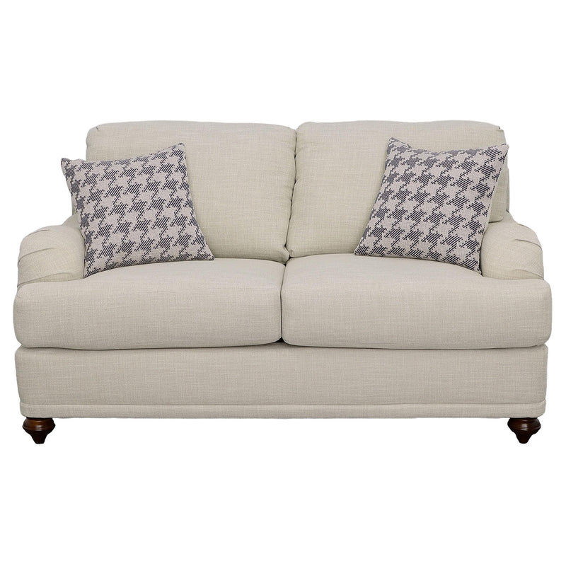 Glenn 2-piece Upholstered Sofa Set Light Grey and