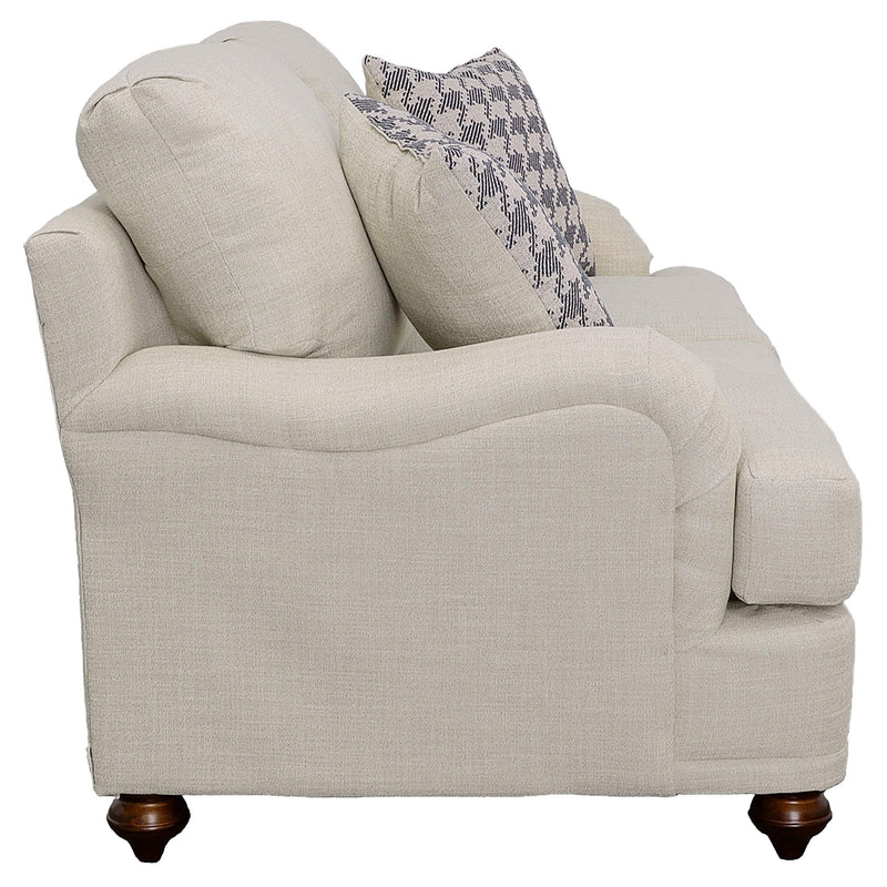 Glenn 2-piece Upholstered Sofa Set Light Grey and
