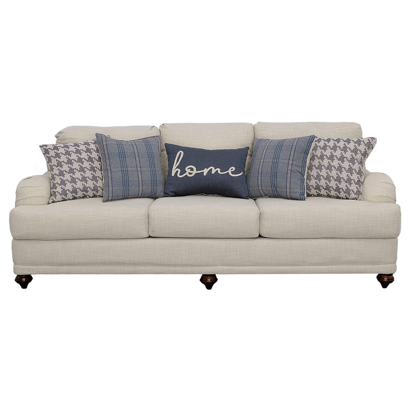 Glenn 3-piece Upholstered Sofa Set Light Grey and