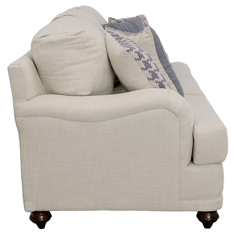 Glenn 3-piece Upholstered Sofa Set Light Grey and