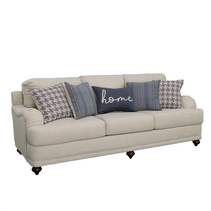 Glenn Upholstered English Arm Sofa Light Grey and