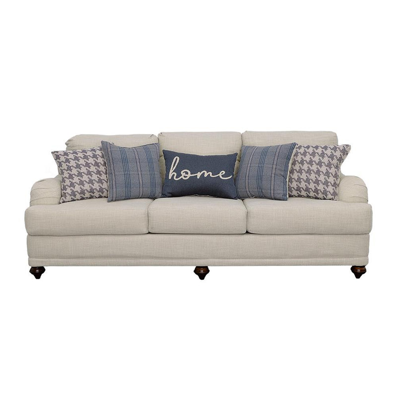 Glenn Upholstered English Arm Sofa Light Grey and