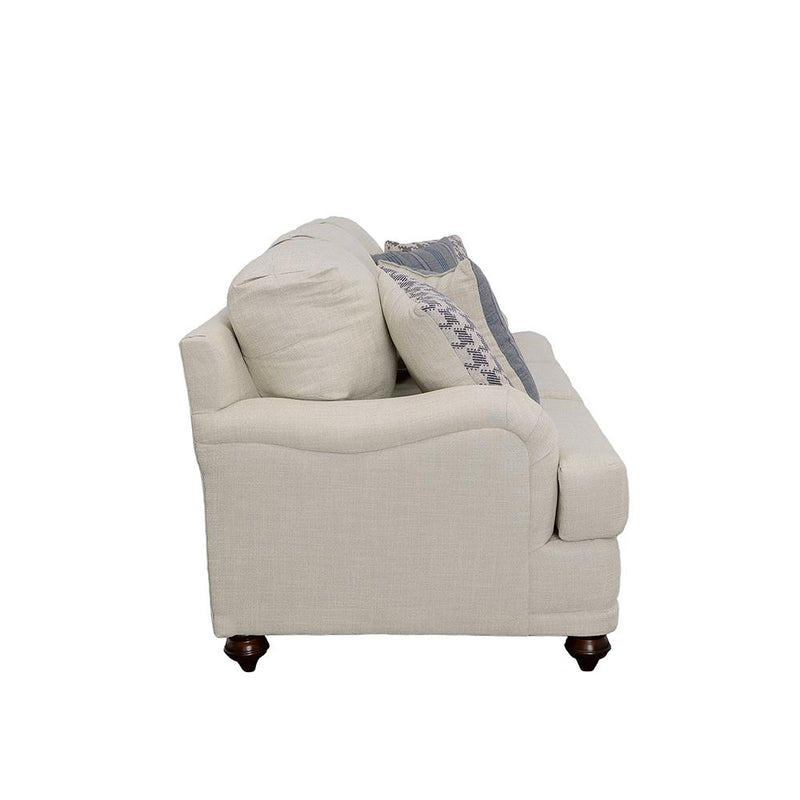 Glenn Upholstered English Arm Sofa Light Grey and