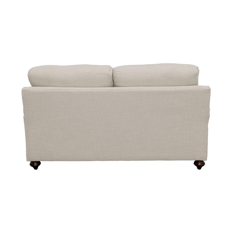 Glenn Upholstered English Arm Loveseat Light Grey and