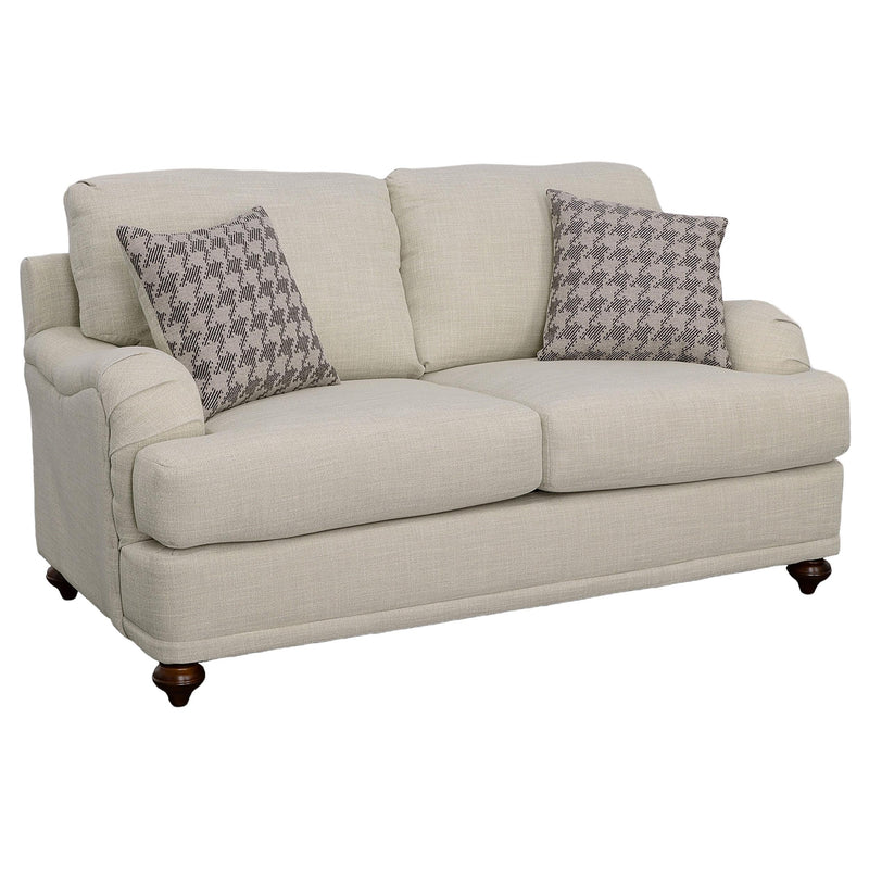 Glenn 2-piece Upholstered Sofa Set Light Grey and