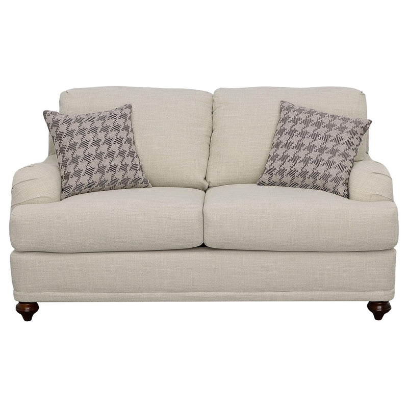Glenn 2-piece Upholstered Sofa Set Light Grey and
