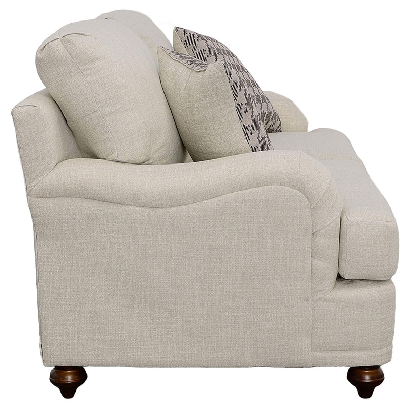 Glenn 2-piece Upholstered Sofa Set Light Grey and