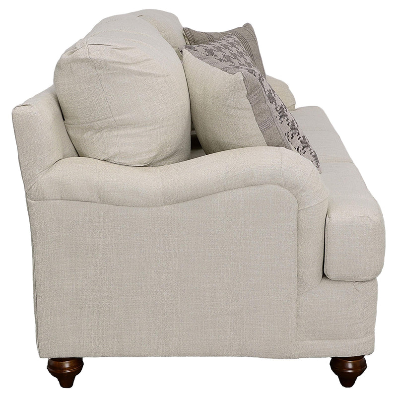 Glenn 3-piece Upholstered Sofa Set Light Grey and