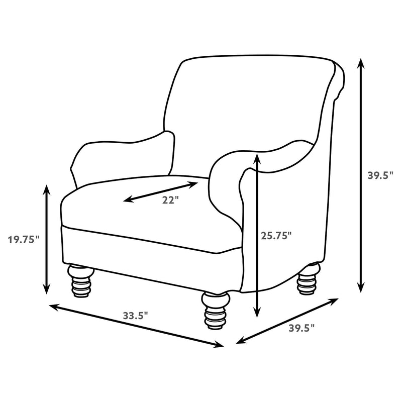 Glenn 3-piece Upholstered Sofa Set Light Grey and