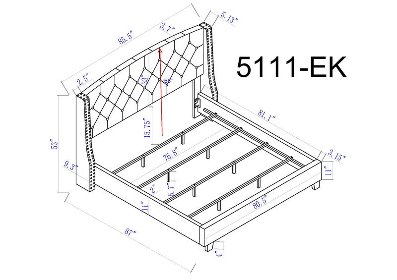 Crownmark Eva Bed - Black