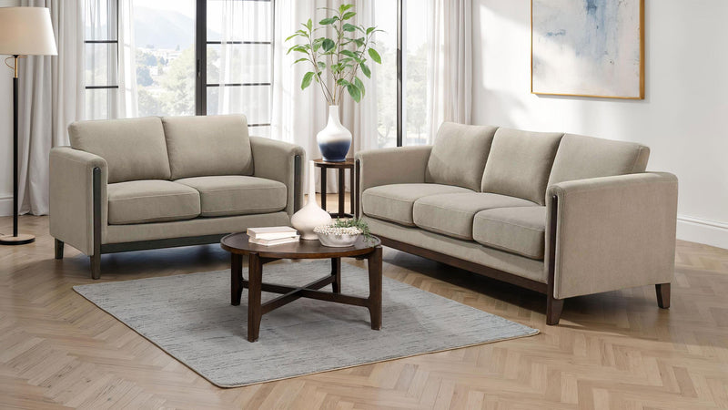 Islington 2-piece Upholstered Panel Arm Sofa Set