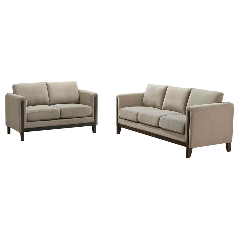 Islington 2-piece Upholstered Panel Arm Sofa Set