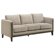 Islington 3-piece Upholstered Panel Arm Sofa Set Taupe - detail 3