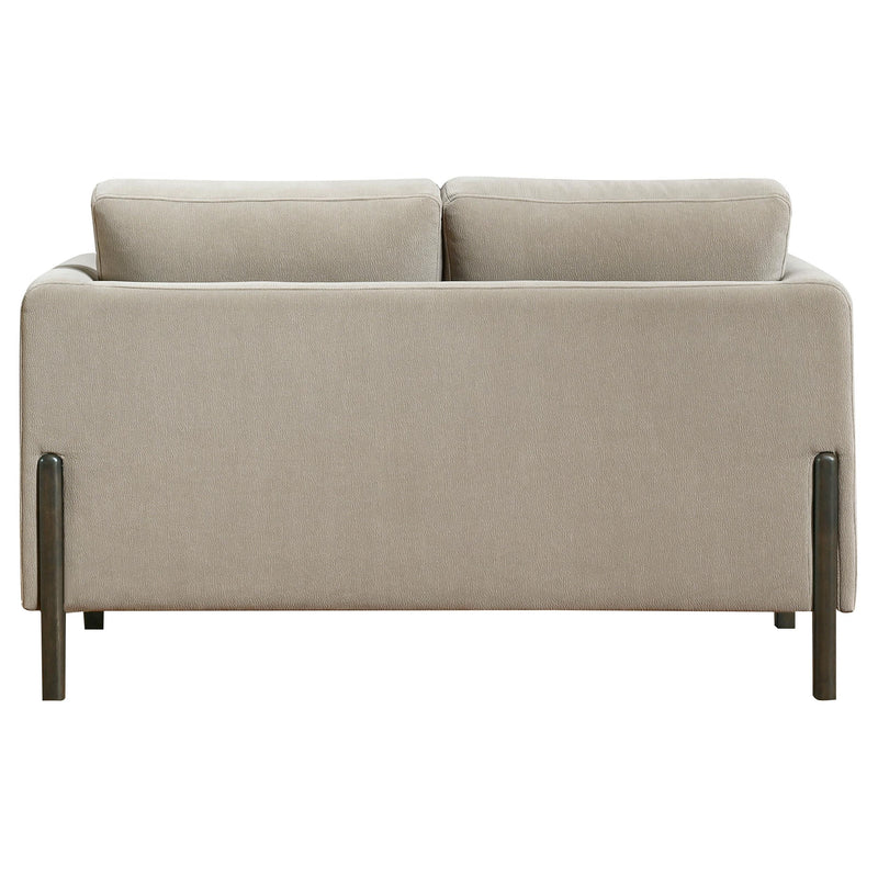 Islington Fabric Upholstered Panel Arm Loveseat