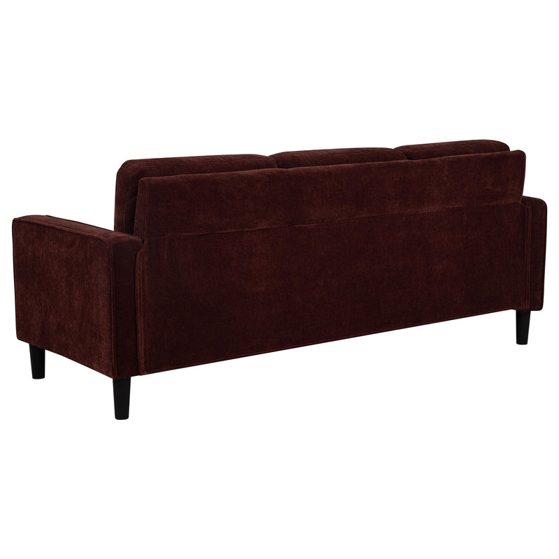 Ruth 2-piece Fabric Upholstered Track Arm Sofa Rust