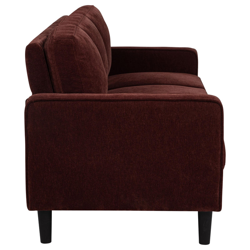 Ruth 2-piece Fabric Upholstered Track Arm Sofa Rust