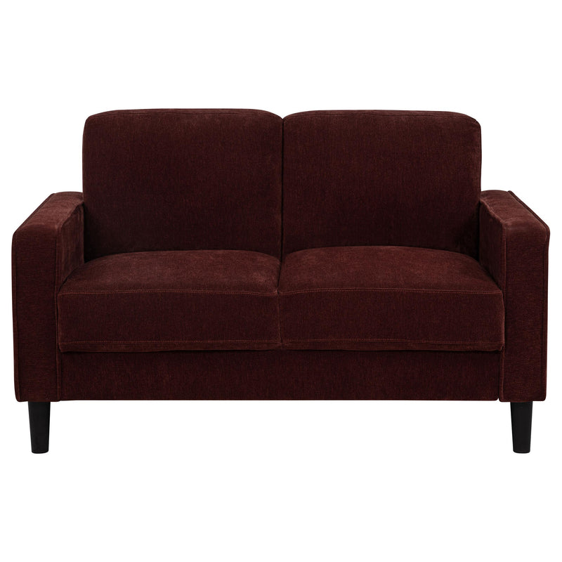 Ruth 2-piece Fabric Upholstered Track Arm Sofa Rust