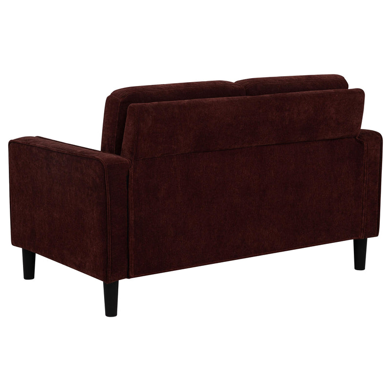 Ruth 2-piece Fabric Upholstered Track Arm Sofa Rust