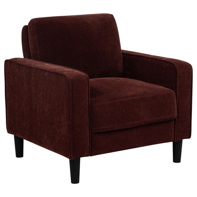 Ruth 3-piece Fabric Upholstered Track Arm Sofa Rust