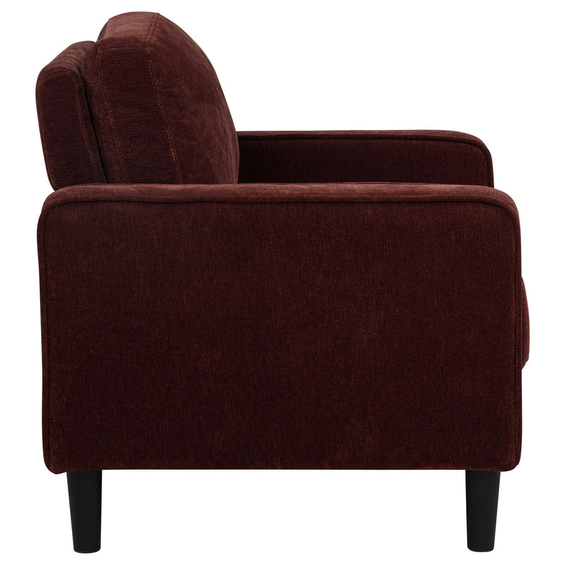 Ruth 3-piece Fabric Upholstered Track Arm Sofa Rust