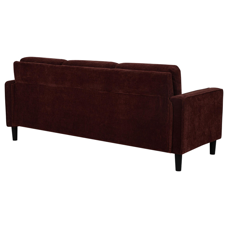 Ruth 77-inch Fabric Upholstered Track Arm Sofa Rust