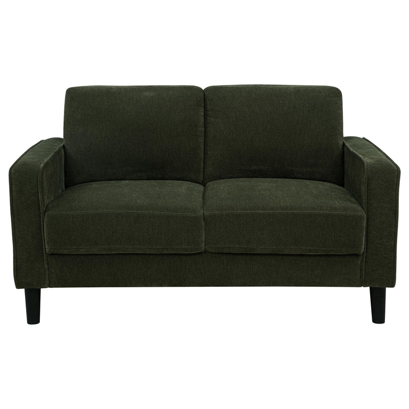Ruth Fabric Upholstered Track Arm Loveseat Matcha