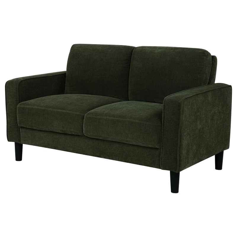 Ruth Fabric Upholstered Track Arm Loveseat Matcha