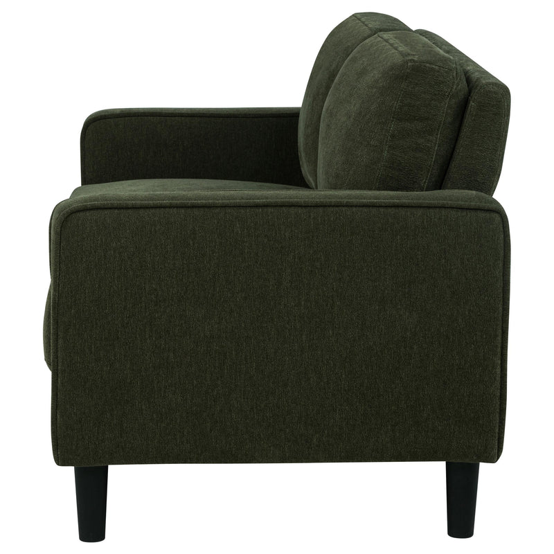 Ruth Fabric Upholstered Track Arm Loveseat Matcha