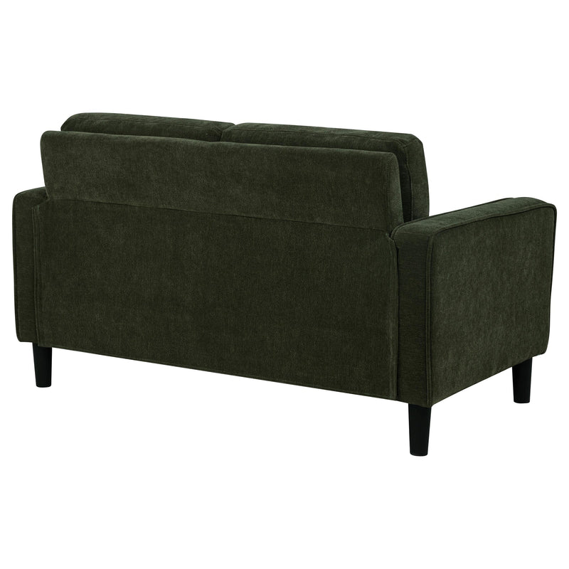 Ruth Fabric Upholstered Track Arm Loveseat Matcha