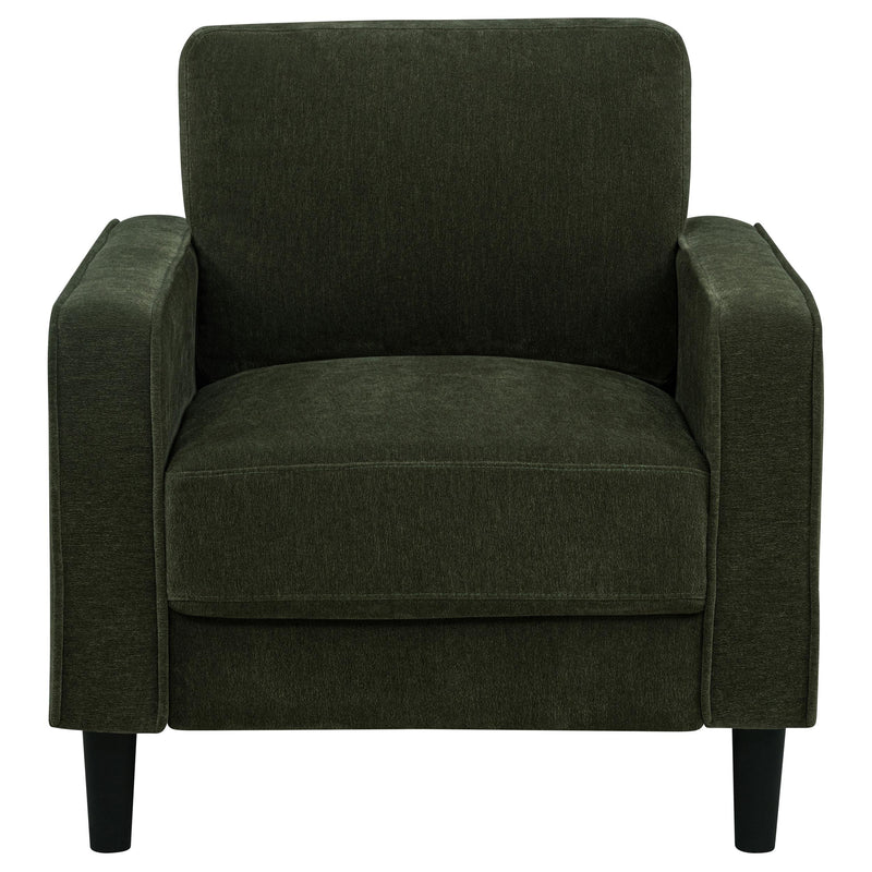 Ruth Fabric Upholstered Track Arm Accent Chair Matcha