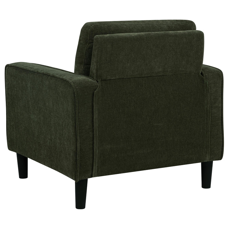 Ruth Fabric Upholstered Track Arm Accent Chair Matcha