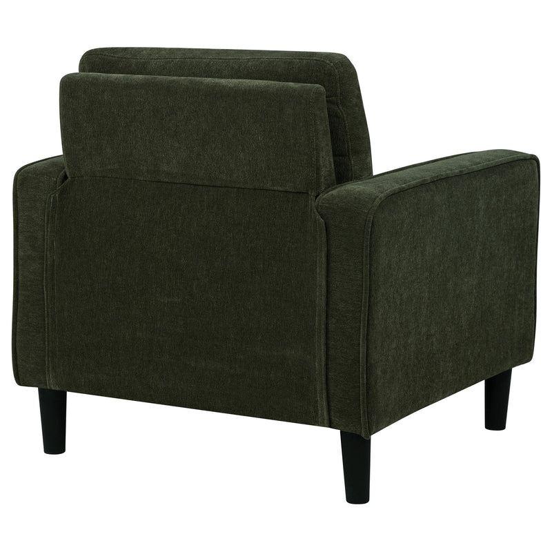 Ruth Fabric Upholstered Track Arm Accent Chair Matcha