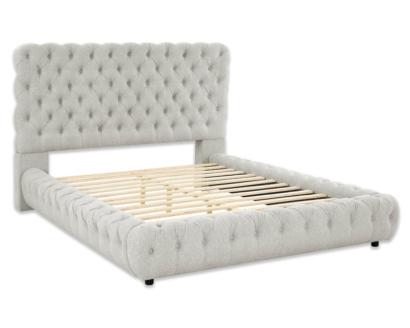 Crownmark Flory Bed - Dove Gray