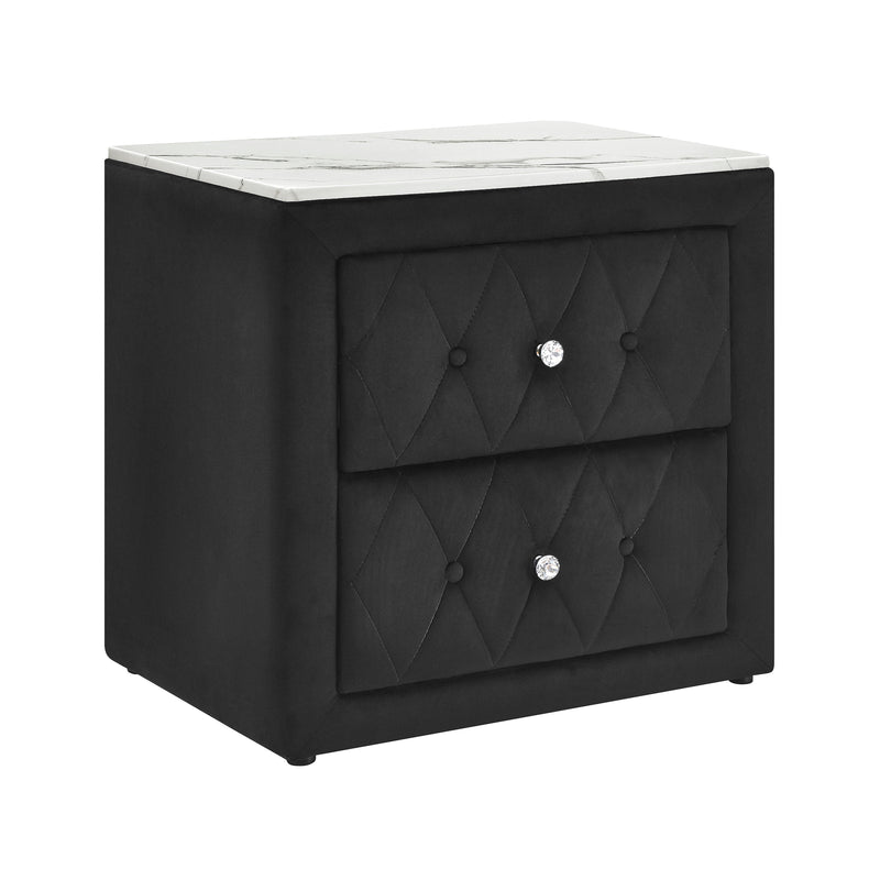 Crownmark Annabelle Nightstand - Black